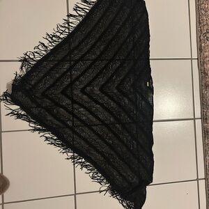 Beach Bunny Black Fringe Lace Coverup